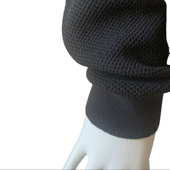 BROCHU WALKER Open Front Cardigan Textured Knit Loose Fit Dark Navy Blue Cotton - Picture 4 of 14